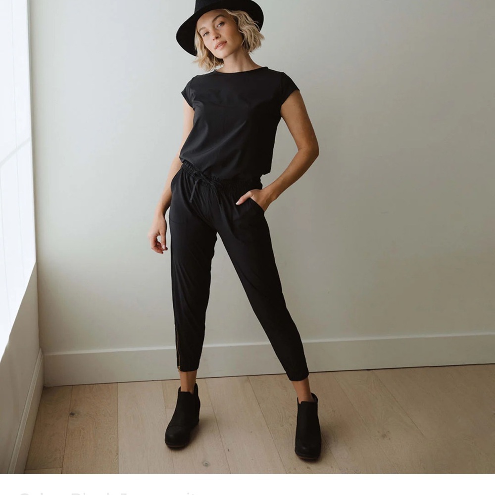 Albion Fit Black Short sleeve Jumpsuit